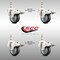 Service Caster 3 Inch 316SS Thermoplastic Rubber Swivel 3/8 Inch Stem Caster Set Lock Brake SCC SCC-SS316TSTTL20S314-TPRB-381615-4 - alternate 3